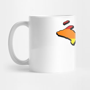 Rainbow Michigan Outline Mug